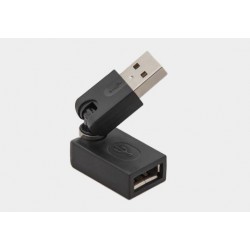 Adapter wt. USB/gn. USB kątowy skręcany