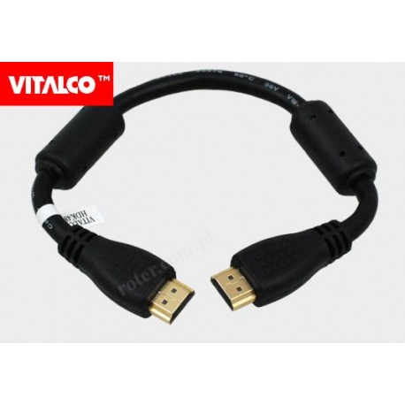 Przyłącze HDMI V1.4 czarne 0,3m HDK48 Vitalco