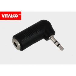 Adapter wt.2,5 stereo/gn.3,5 stereo kątowy Vitalco