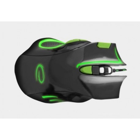Mysz Esperanza dla graczy 7D Hawk czarno-zielona EGM401KG