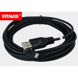 Przyłącze USB-mikro USB 4,0m czarne DSF65 Vitalco