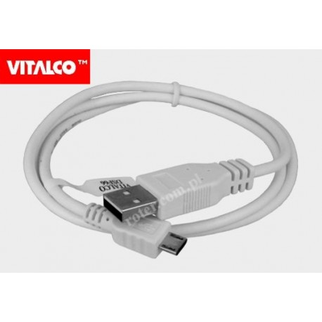 Przyłącze USB-mikro USB 0,8m białe DSF66 Vitalco