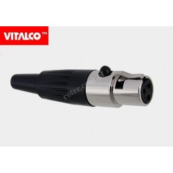 Gniazdo XLR mini 3 pin na kabel Vitalco