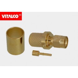 Wtyk RSMA na kabel H1000 zaciskany złoty Vitalco ES177