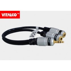 Adapter wtyk 3.5 stereo / 2*gniazdo 3,5 stereo przewód Vitalco JR17