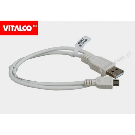 Przyłącze USB-mikro USB 0,5m białe DSF66 Vitalco