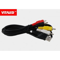 Przyłącze USB wtyk A / 4*wtyk RCA 1,8m DSKU74 Vitalco