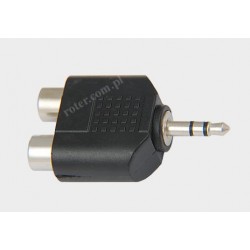 Adapter wtyk 3.5 stereo / 2*gniazdo RCA