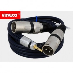 Przyłącze 2x wtyk XLR/wtyk 3.5 stereo 1,5m MK32/B (mikser) Vitalco