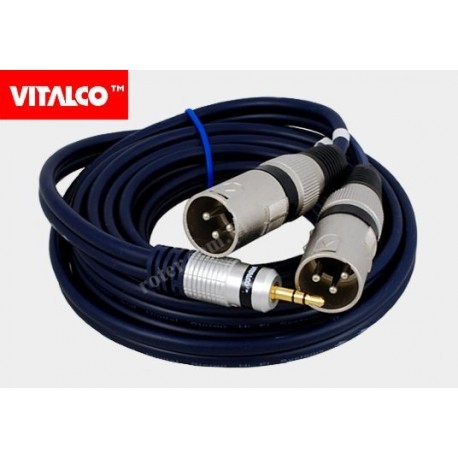 Przyłącze 2x wtyk XLR/wtyk 3.5 stereo 3,0m MK32/B (mikser) Vitalco