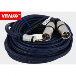 Przyłącze 2x wtyk XLR/wtyk 3.5 stereo 10m MK32/B (mikser) Vitalco