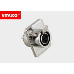 Gniazdo XLR mini 3 pin montażowe metal Vitalco