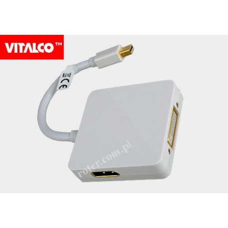 Adapter wt. mini DisplayPort/gn.HDMI+gn.DVI+gn.DisplayPort HDA630 Vitalco