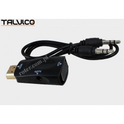Konwerter HDMI (in)/VGA+audio (out) mini Talvico