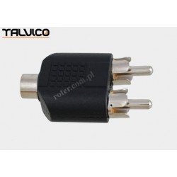 Adapter.wtyk RCAx2 / gniazdo 3,5 stereo Talvico