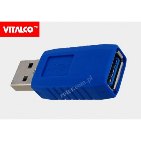 Adapter wtyk USB A/gniazdo USB A 3.0 Vitalco