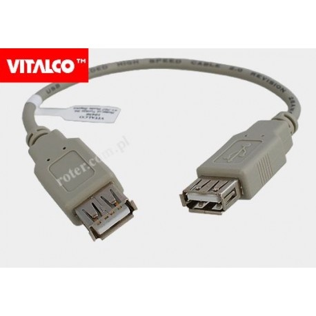 Adapter gniazdo USB A/gniazdo USB A z przewodem Vitalco