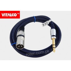 Przyłącze wtyk XLR/wtyk 6,3 stereo 1,5m MK36 Vitalco