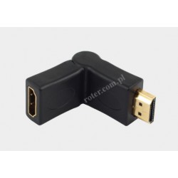 Adapter wtyk HDMI / gniazdo HDMI regulowany w zakresie 180st.