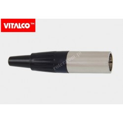 Wtyk XLR mini 3 pin, na kabel Vitalco
