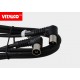 Przyłącze wtyk TV/gn. TV kątowe czarne 1,5m AK40 Vitalco