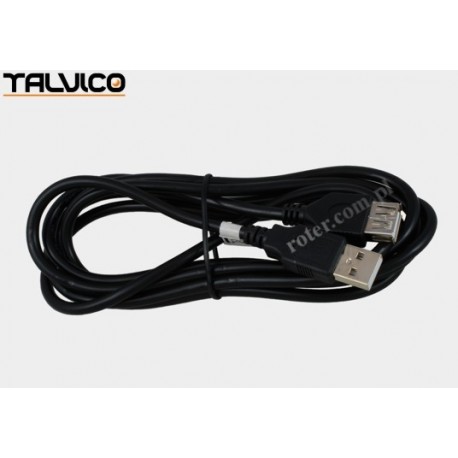 Przyłącze USB 2.0 wt.A/gn.A 1,8m DSKU21 czarne Talvico