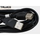 Przyłącze USB 2.0 wt.A/gn.A 3,0m DSKU21 czarne Talvico
