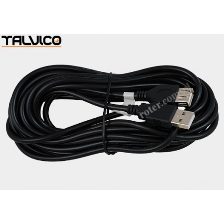 Przyłącze USB 2.0 wt.A/gn.A 5,0m DSKU21 czarne Talvico