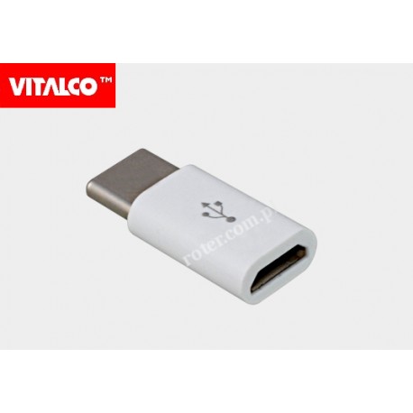 Adapter wtyk USB C/gniazdo mikro USB Vitalco