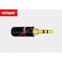 Wtyk 3,5 stereo złoty czarny JW484 Vitalco (do iPhone)