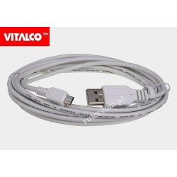 Przyłącze USB-mikro USB 3,0m białe DSF651 Vitalco