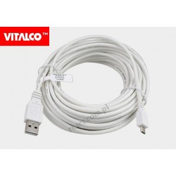 Przyłącze USB-mikro USB 10m białe DSF651 Vitalco