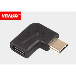 Adapter wtyk USB C/gniazdo USB C L-type Vitalco