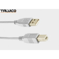 Przyłącze USB 2.0 wt.A/wt.B 1,8m szare DSKU07 Talvico
