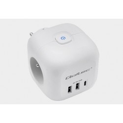 Rozgałęziacz elektryczny kostka 6w1 z wył. 2xUSB USB C 20W PD