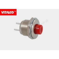Przeł. przyciskowy VS5409 off-(on) czerwony Vitalco PRV280
