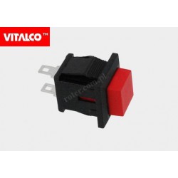 Przeł. przyciskowy VS5414A off-(on) czerwony Vitalco PRV350