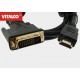 Przyłącze HDMI-DVI złote, DSKDV24 Vitalco 3,0m
