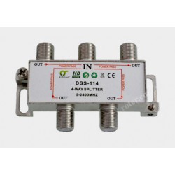 Spliter SAT 1/4 DSS114 5-2400MHz DC Pass