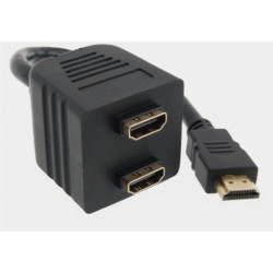 Adapter wtyk HDMI / 2*gniazdo HDMI