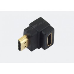 Adapter wtyk HDMI / gniazdo HDMI kątowy mini