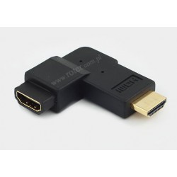 Adapter wtyk HDMI / gniazdo HDMI kątowy prawy