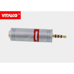 Adapter wt.2,5 4-pol/gn.3,5 stereo CHROME JP580 Vitalco
