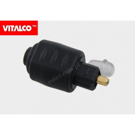 Adapter optyczny wtyk toslink / gniazdo jack Vitalco OP64