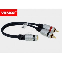 Adapter wtyk RCAx2 / gniazdo 3,5 stereo przewód Vitalco