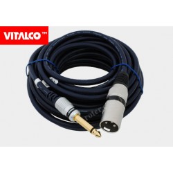Przyłącze wtyk XLR/wtyk 6,3 mono MK34.10m Vitalco