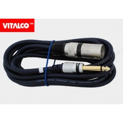 Przyłącze wtyk XLR/wtyk 6,3 mono MK34 5,0m Vitalco