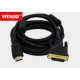 Przyłącze HDMI / DVI złote, Vitalco 3,0m